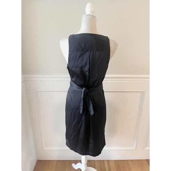 Gap NWT Black Satin Wrap Dress Size S - Picture 5 of 6